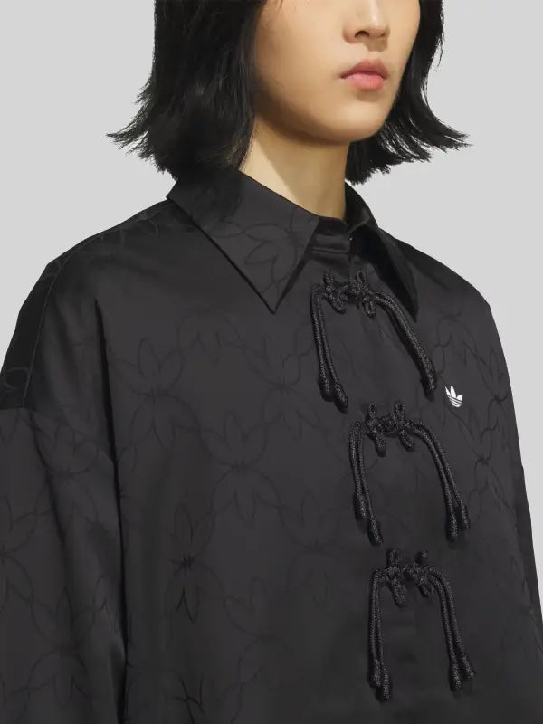 Adidas New Chinese Black Shirt Jacket Black