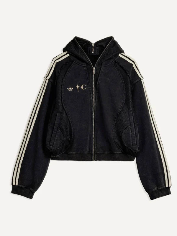Adidas x Thug Club Teamgeist Hooded Zip-Up Jacket Black