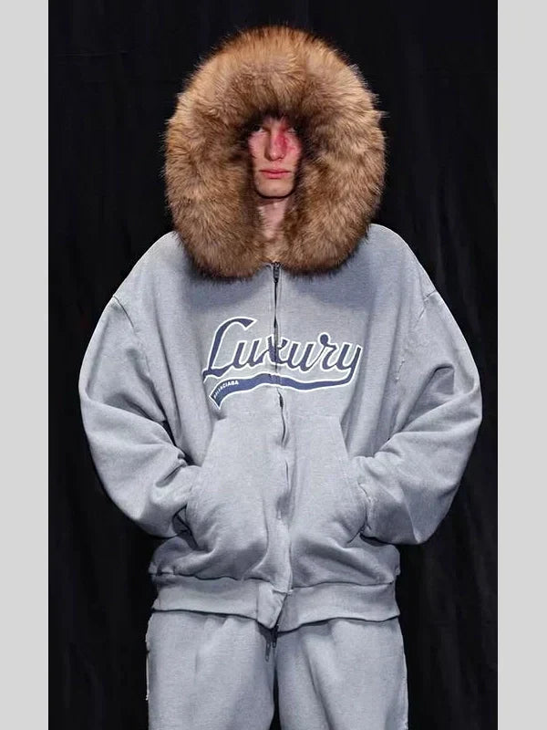 Balenciaga Cashmere Luxury Hoodie Grey