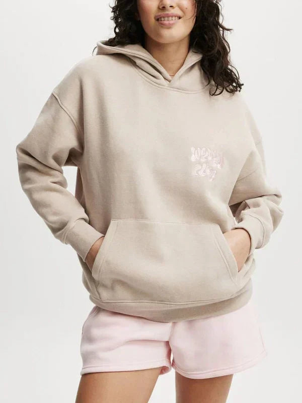 Body Health and Wellness Club Beige Hoodie