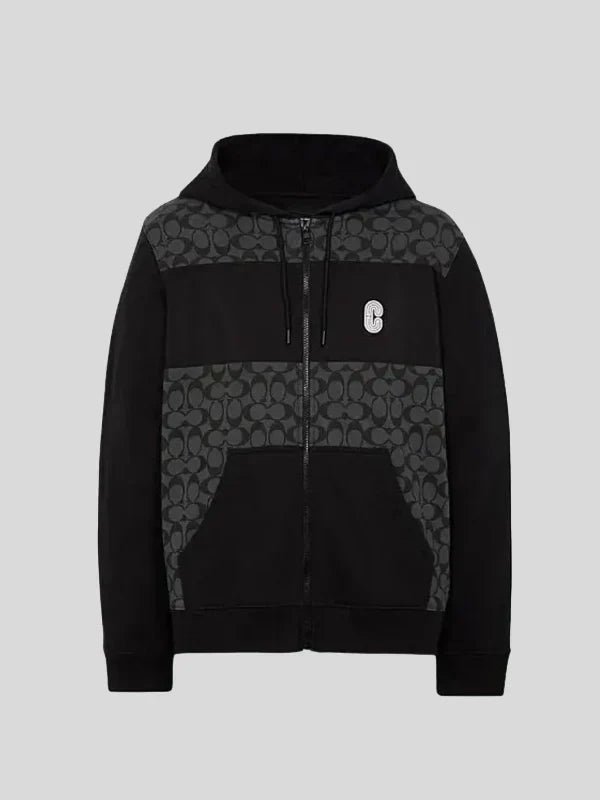 Coach Full Zip Hoodie Grey