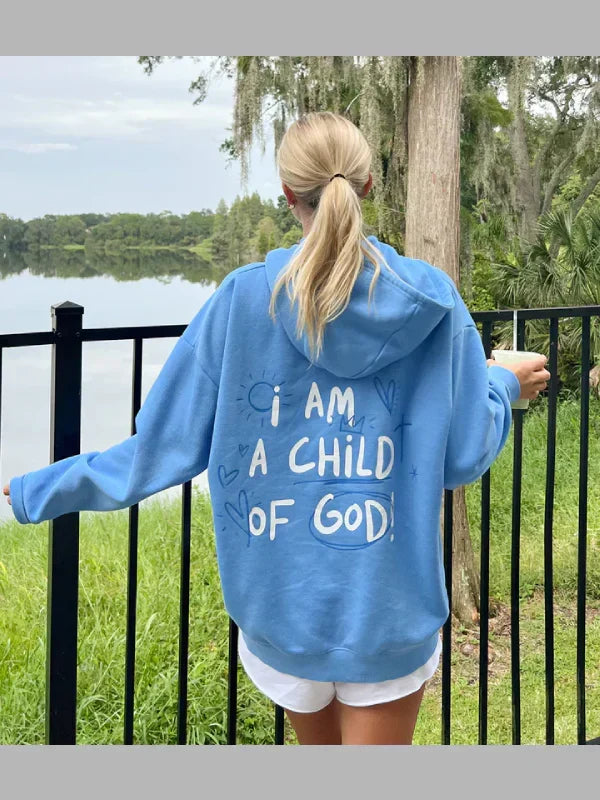 I Am A Child Of God Blue Hoodie