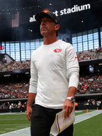 Kyle Shanahan 49ers Sideline Nike Coach Long Sleeve Shirt White