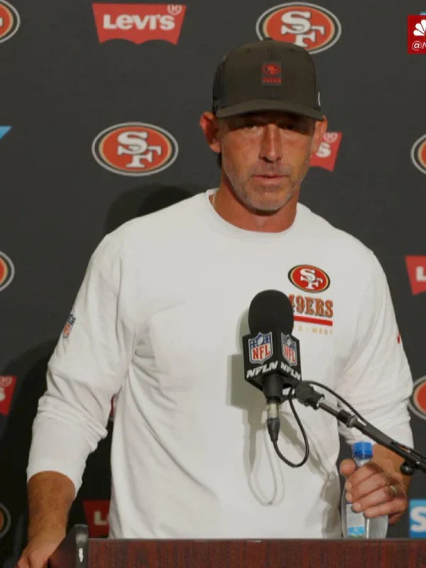 Kyle Shanahan Nike White 49ers Long Sleeves T-shirt