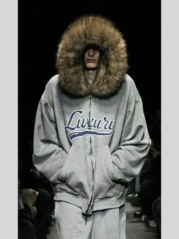 Luxury Balenciaga Hoodie Grey