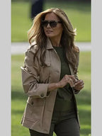 Melania Trump Beige Cotton Jacket