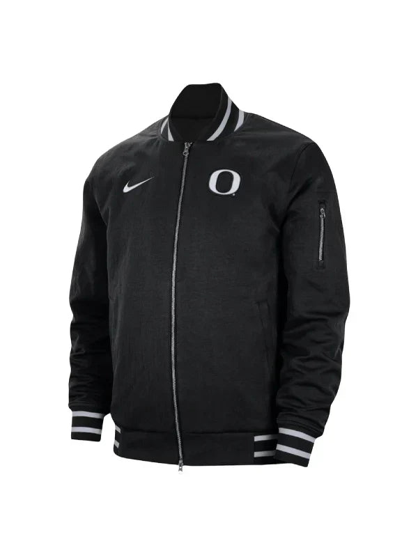 Men_s Nike Black Oregon Ducks Full-Zip Bomber Jacket