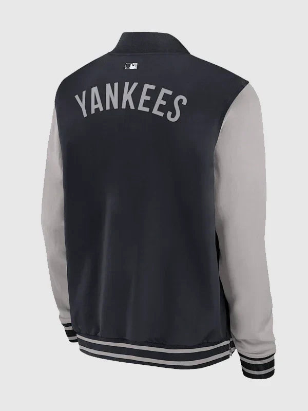 New York Yankees Nike Dugout Jacket Black and Grey