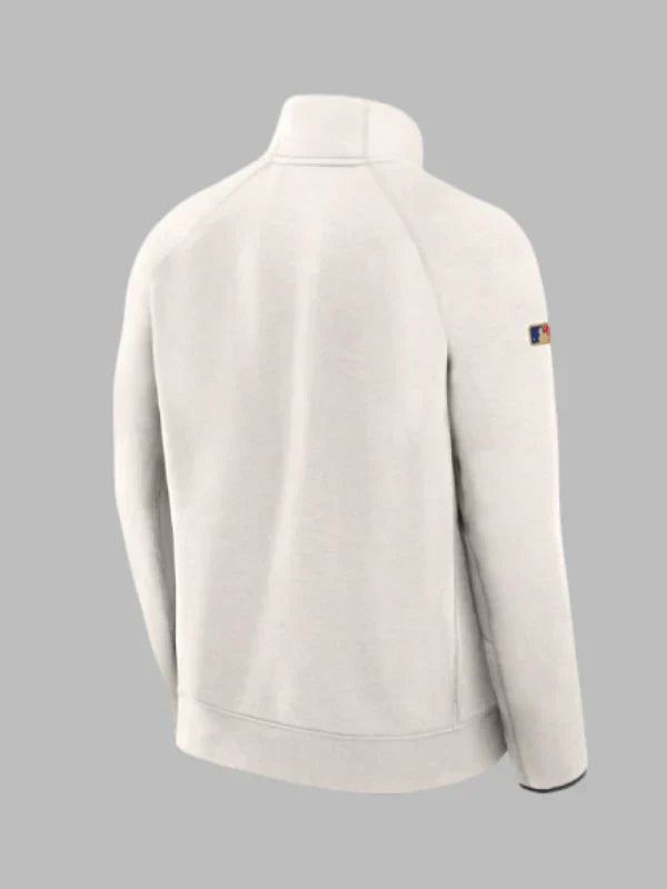 Nike Dodgers Tech Fleece Half-Zip Jacket Cream White