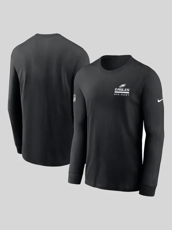 Nike Philadelphia Eagles Sideline Performance Long Sleeve T-Shirt Black