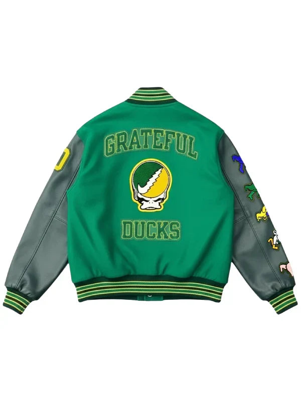 Nike x Class Trip Grateful Ducks Lettermens Jacket Green