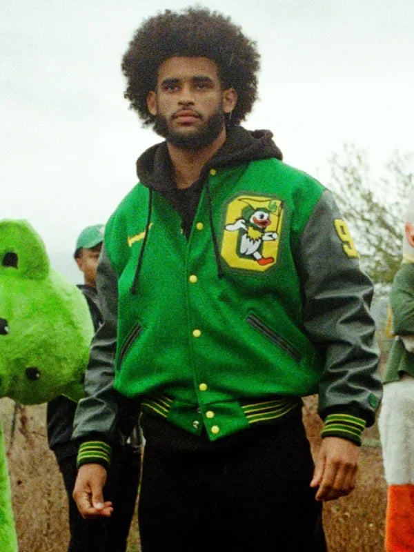 Oregon Nike Grateful Ducks Lettermens Varsity Jacket Green