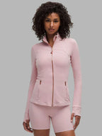 Pink and Gold Lululemon Define Jacket Nulu