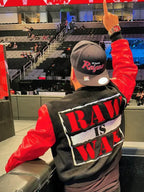 Raw Is War Retro Jacket Black and Red