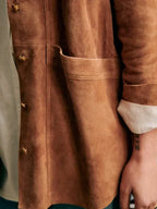 Sezane-Brown-Suede-Leather-Jacket