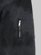 Shinzo Hooded Bomber Jacket Black