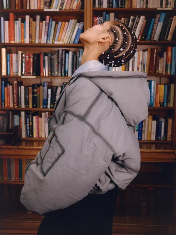 Shinzo Ishigaki A1 Bomber Puffer Jacket Grey