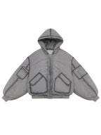 Shinzo Ishigaki Grey A1 Bomber Puffer Jacket