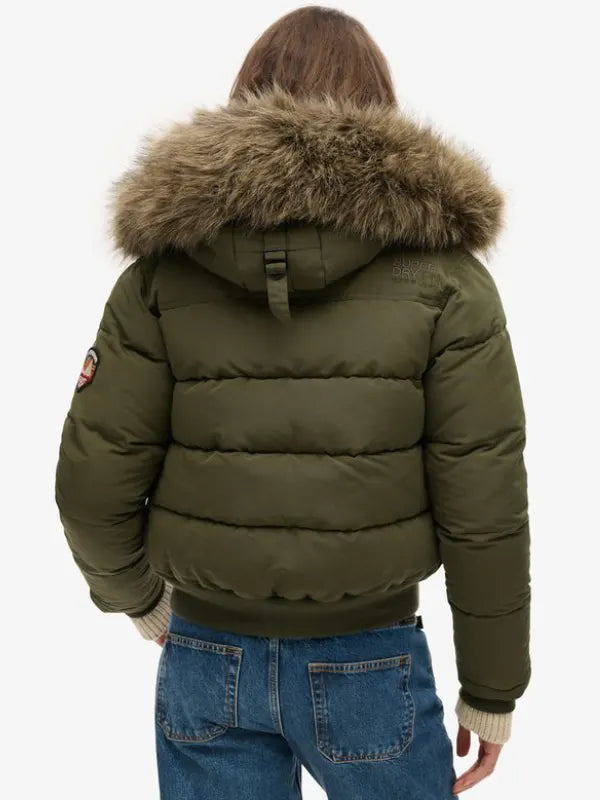 Superdry Everest Green Hooded Bomber Jacket