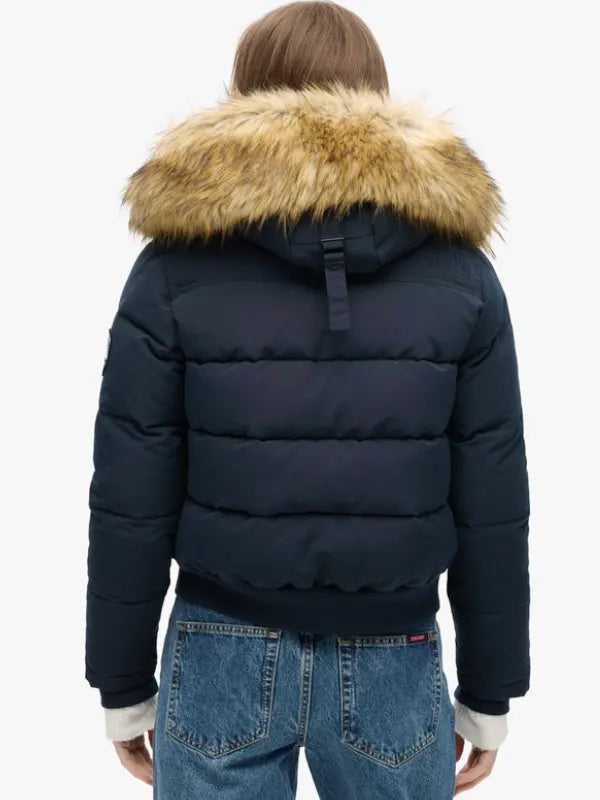 Superdry Everest Navy Hooded Bomber Jacket