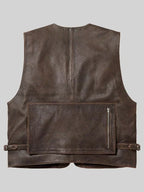 Supreme Brown Leather Cargo Vest