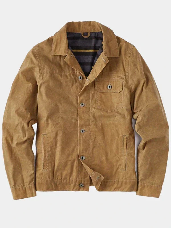 Waxed-Trucker-Brown-Jacket