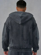 YoungLA x Batman Armored Grey Zip-Up Hoodie